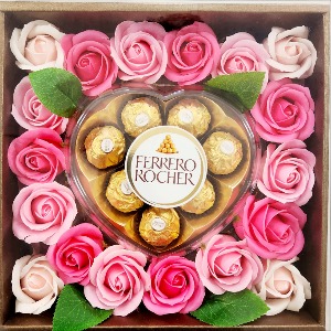 화이트데이 페레로로쉐 초콜렛 선물포장 여자친구 초콜릿선물 핑크플라워박스