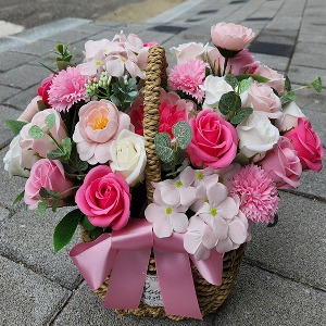 러블리핑크 비누꽃바구니 생일 기념일 꽃선물