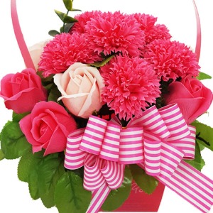 비누카네이션꽃바구니 고맙습니다 8번 핑크
