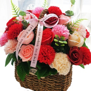 레드믹스 비누꽃바구니  생일 기념일 꽃선물