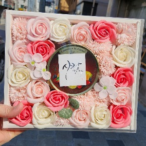화이트데이 사탕 선물 상자 여자친구 사탕 꽃 선물 플라워캔디 선물상자(핑크)