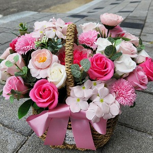 러블리핑크 비누꽃바구니 생일 기념일 꽃선물