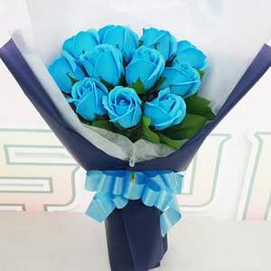 여친선물 로맨틱 블루 비누꽃다발